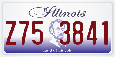IL license plate Z753841