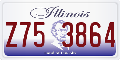 IL license plate Z753864