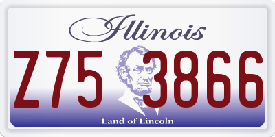 IL license plate Z753866