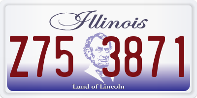 IL license plate Z753871