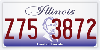 IL license plate Z753872