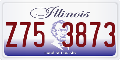 IL license plate Z753873