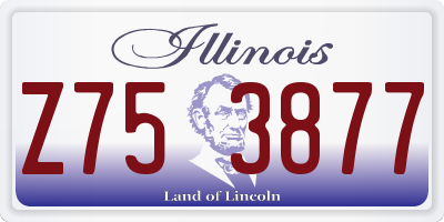 IL license plate Z753877