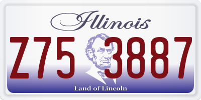 IL license plate Z753887