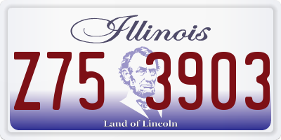 IL license plate Z753903