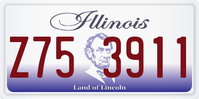 IL license plate Z753911