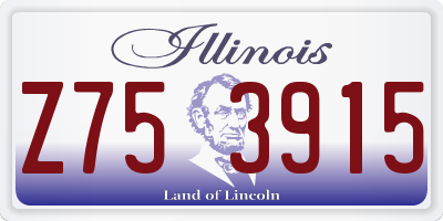 IL license plate Z753915