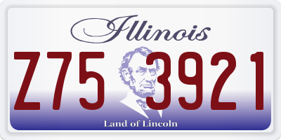 IL license plate Z753921