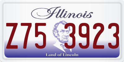 IL license plate Z753923