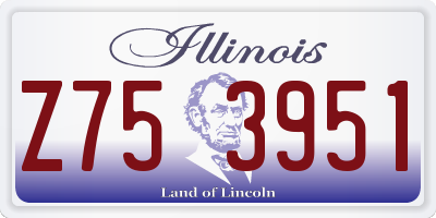 IL license plate Z753951