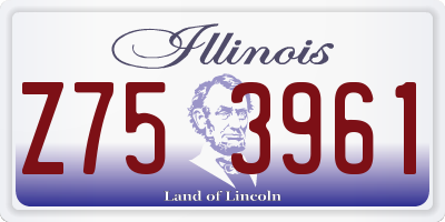 IL license plate Z753961