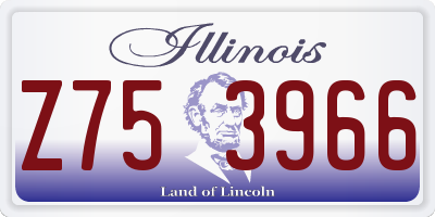 IL license plate Z753966