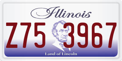 IL license plate Z753967