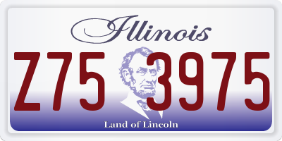 IL license plate Z753975