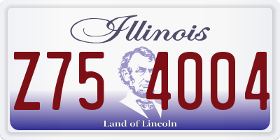 IL license plate Z754004