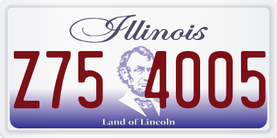 IL license plate Z754005