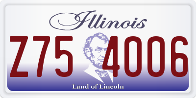 IL license plate Z754006