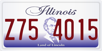 IL license plate Z754015