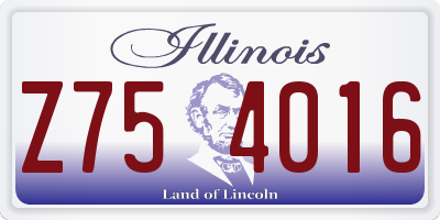 IL license plate Z754016