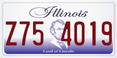 IL license plate Z754019
