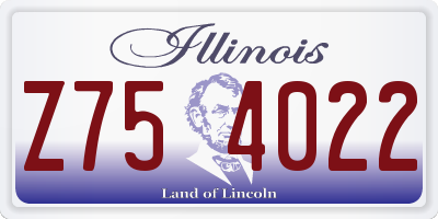 IL license plate Z754022
