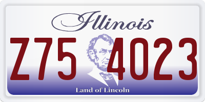 IL license plate Z754023