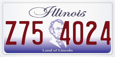 IL license plate Z754024