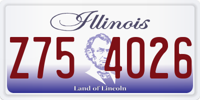IL license plate Z754026