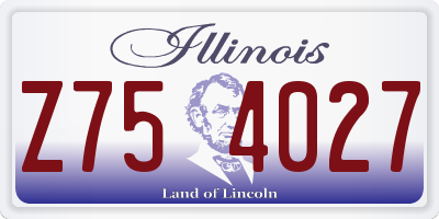 IL license plate Z754027