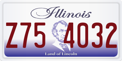 IL license plate Z754032