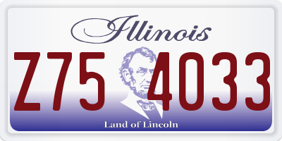 IL license plate Z754033