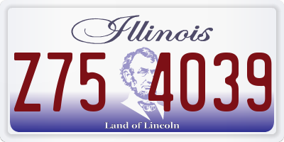 IL license plate Z754039