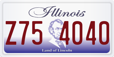 IL license plate Z754040