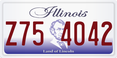 IL license plate Z754042