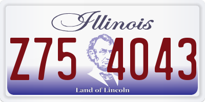 IL license plate Z754043