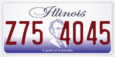 IL license plate Z754045