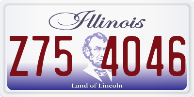 IL license plate Z754046
