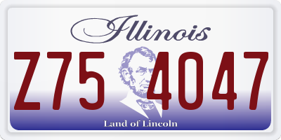 IL license plate Z754047