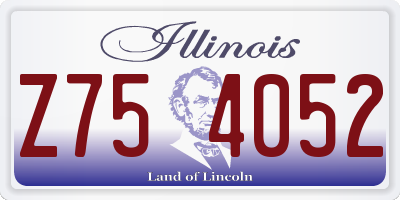 IL license plate Z754052