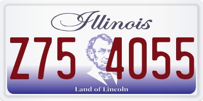 IL license plate Z754055