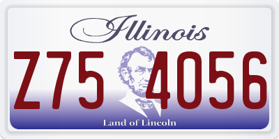 IL license plate Z754056