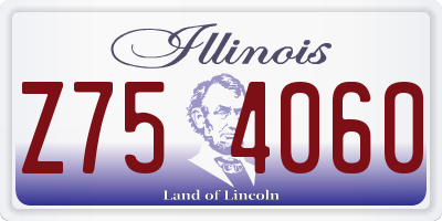 IL license plate Z754060