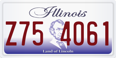 IL license plate Z754061
