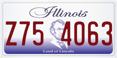 IL license plate Z754063