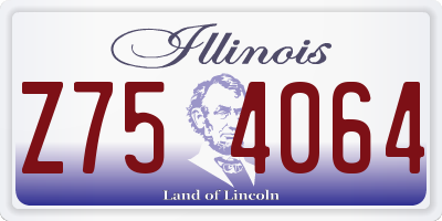 IL license plate Z754064