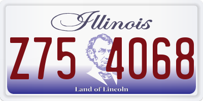 IL license plate Z754068