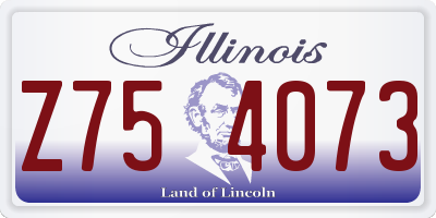 IL license plate Z754073