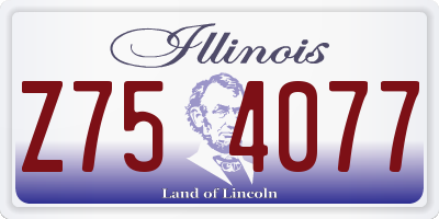 IL license plate Z754077