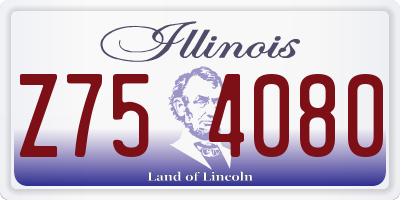 IL license plate Z754080