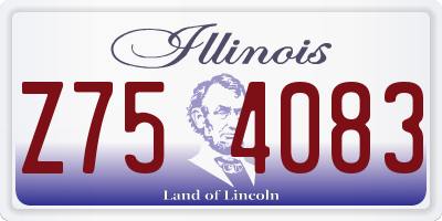 IL license plate Z754083